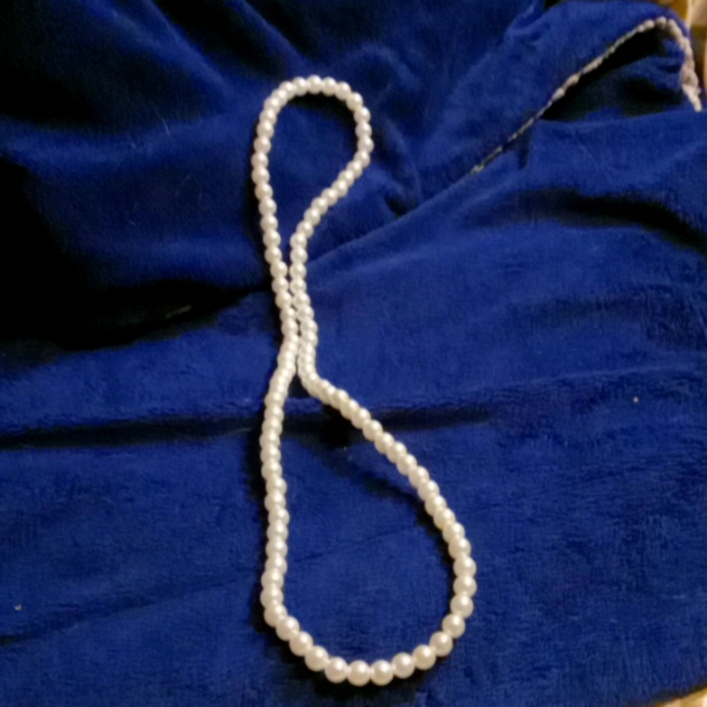 White Faux pearls